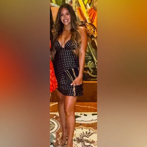 Zara Dresses Zara Polka Dot Dress Pink Black Polka Dot Poshmark